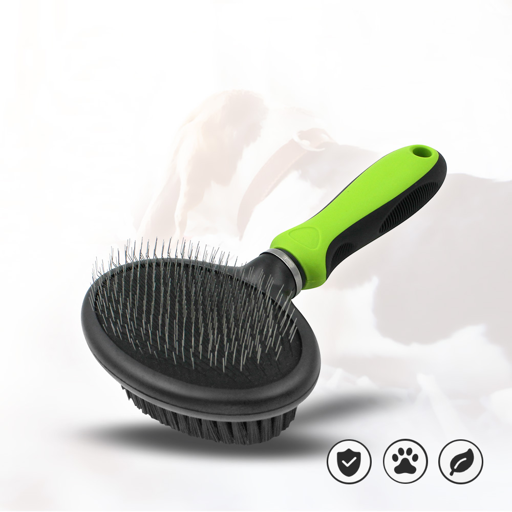 Double Sided Slicker & Bristle Brush-01 Double Sided Slicker & Bristle Brush-01