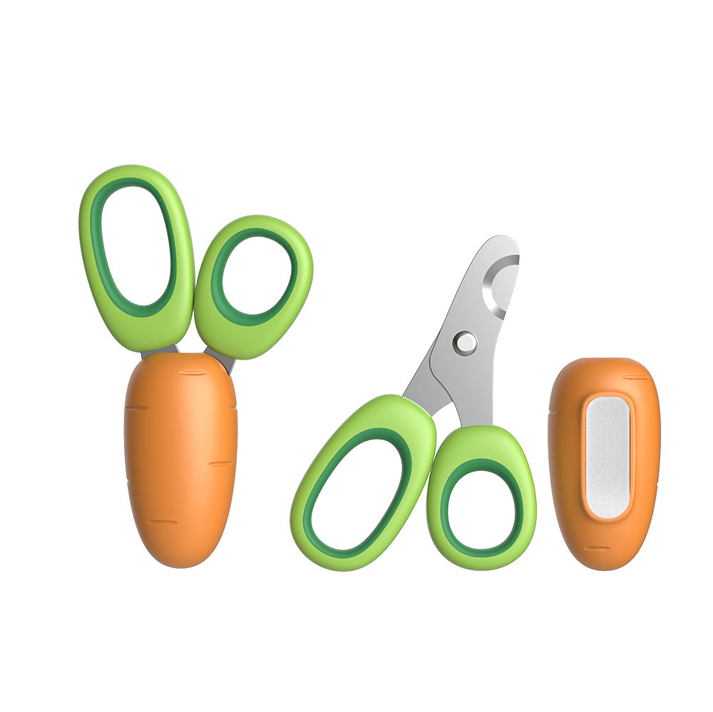 New Design Cute Carrot Shaped Pet Nail Clipper Cat Small Dog Nail Trimmer With Nail File