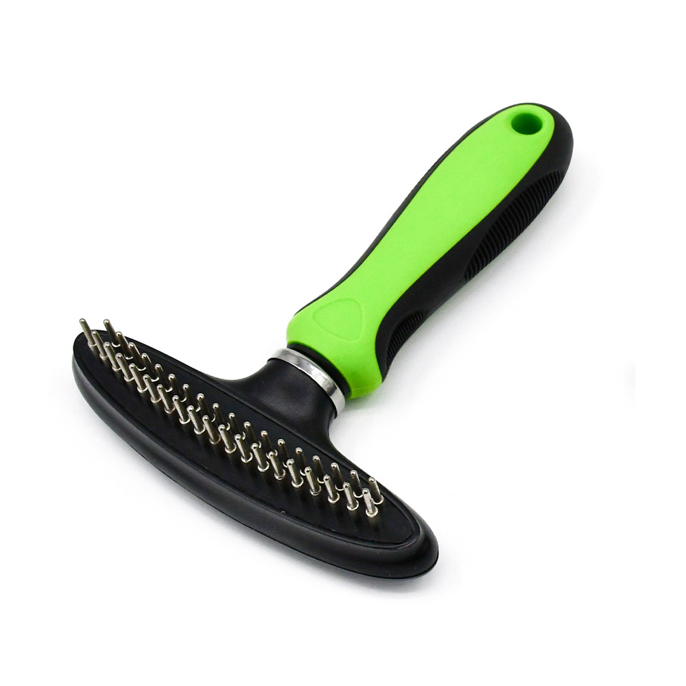 Double-Row Undercoat Rake Comb for Cats and Dogs 01 Double-Row Undercoat Rake Comb for Cats and Dogs 01