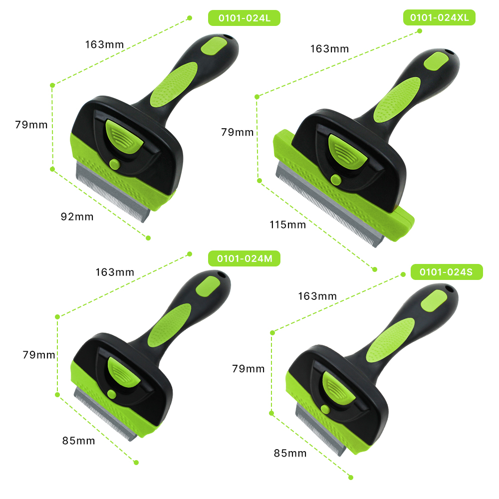 Self-Cleaning Straight Blade Deshedding Tool with Interchangeable Heads-02 Self-Cleaning Straight Blade Deshedding Tool with Interchangeable Heads-02