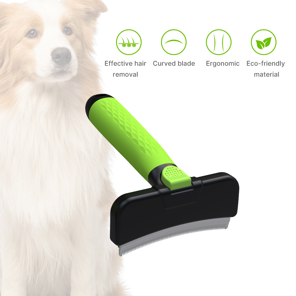 One-Touch Self-Cleaning Curved Deshedder-01 One-Touch Self-Cleaning Curved Deshedder-01