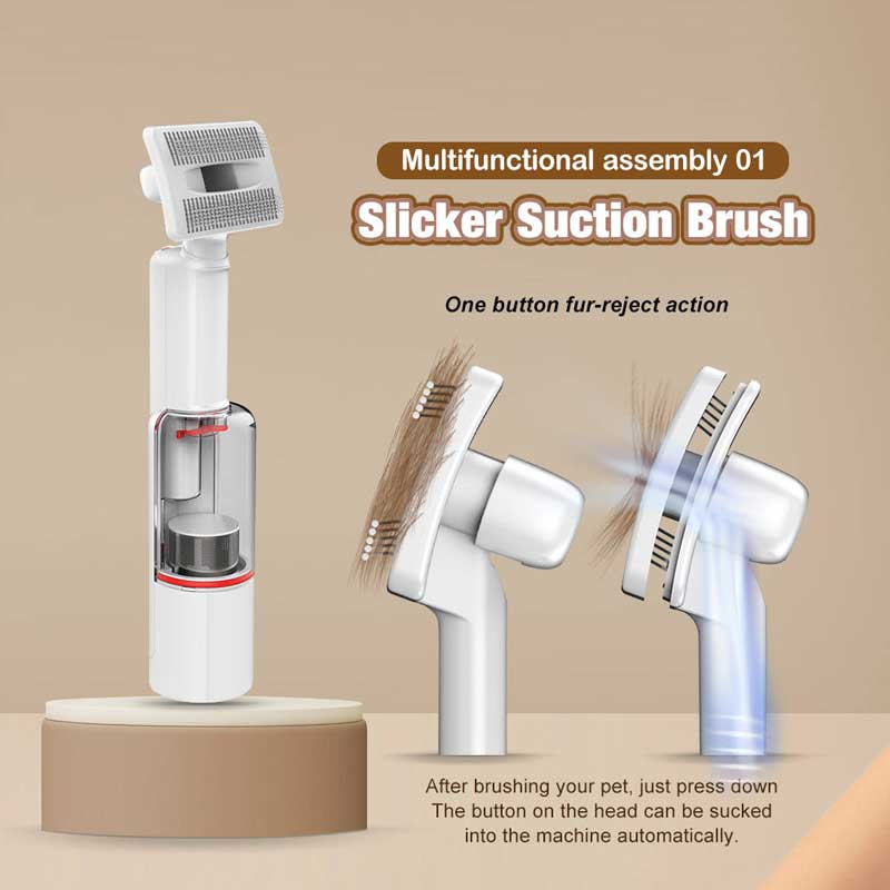 Rechargeable-Portable-Handheld-Wireless-Cordless-BLDC-Pet-Hair-Grooming-Dog-Cat-Slicker-Brush-Vacuum-Cleaner
