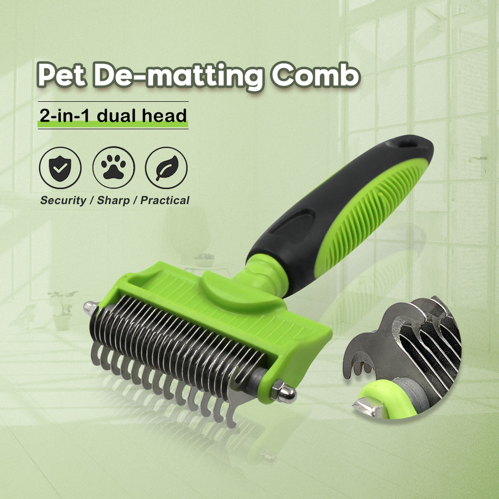 Double-Sided Pet Dematting Comb-01 Double-Sided Pet Dematting Comb-01