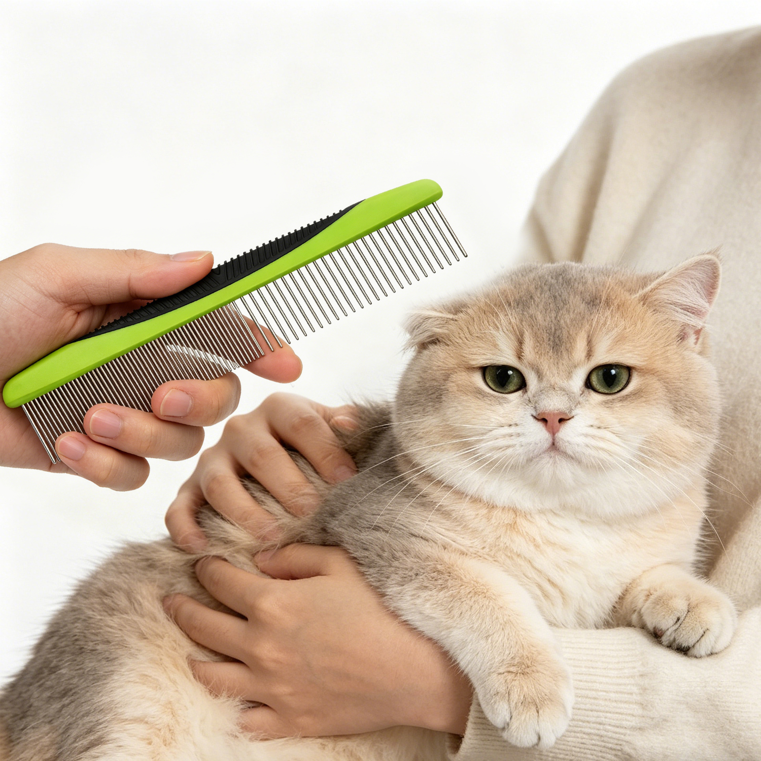 Pet Comb With Fine and Wide Teeth-01 Pet Comb With Fine and Wide Teeth-01