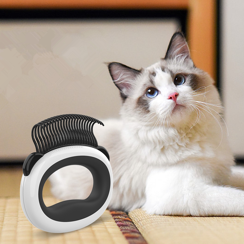 Cat Curved-Hook Soft-Tooth Rake Comb-01 Cat Curved-Hook Soft-Tooth Rake Comb-01