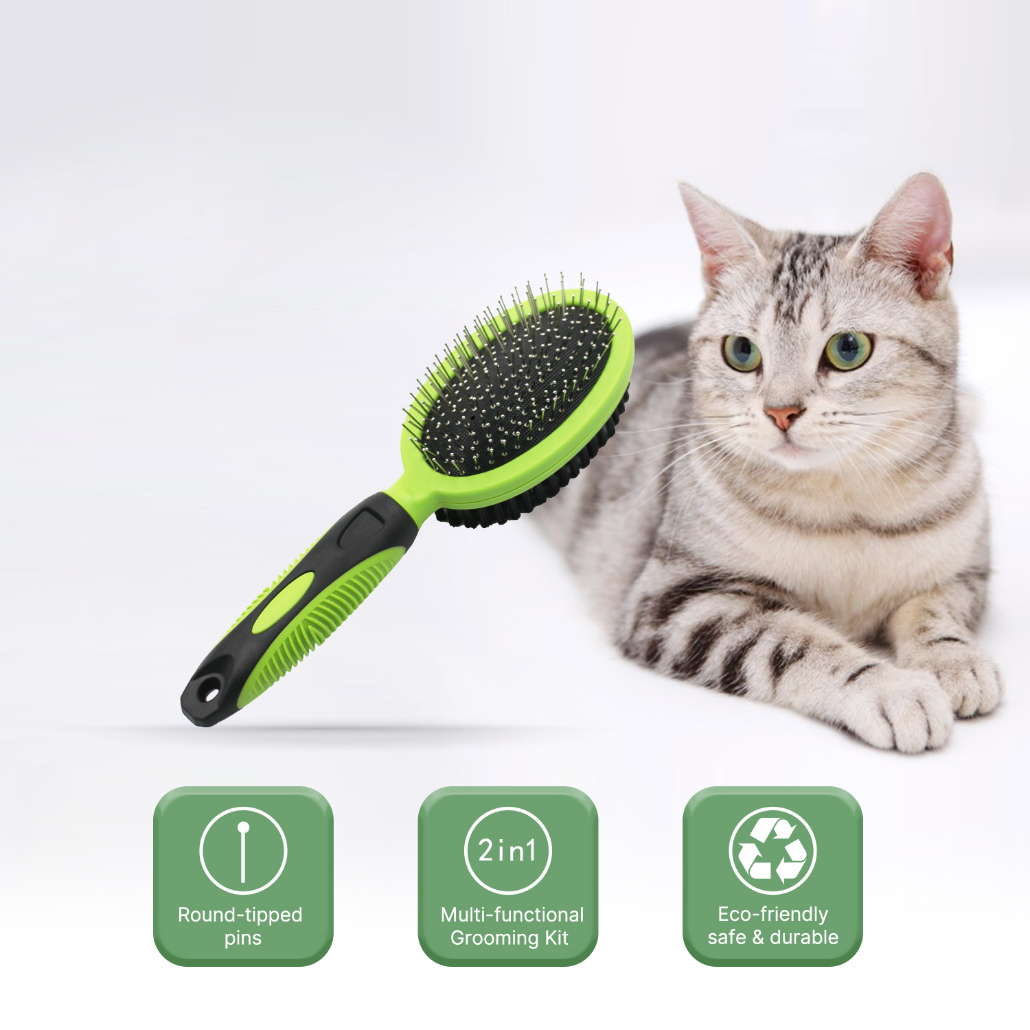 Pin and Bristle Double-Sided Pet Brush-01 Pin and Bristle Double-Sided Pet Brush-01