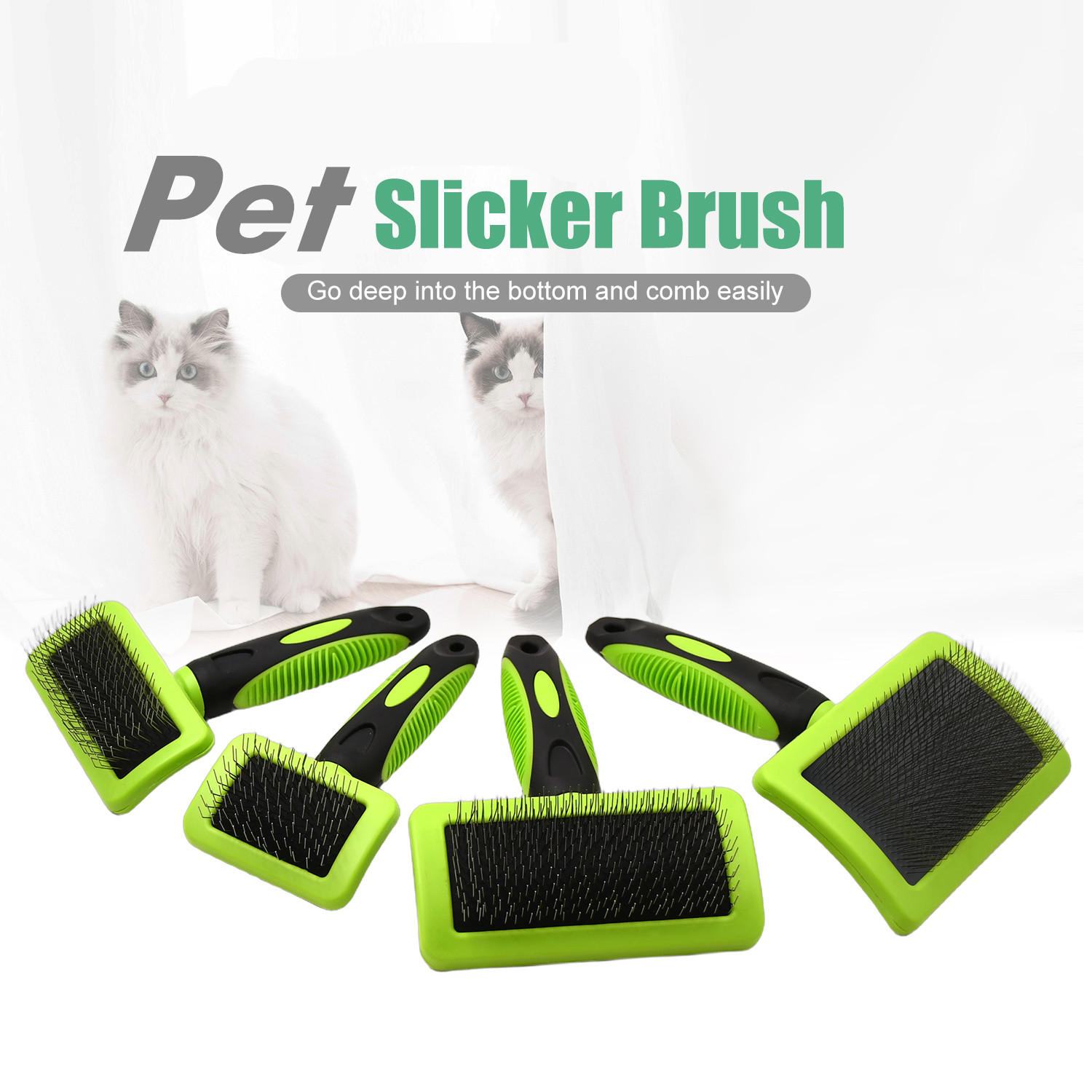 Curved Square Pet Slicker Brush -01 Curved Square Pet Slicker Brush -01