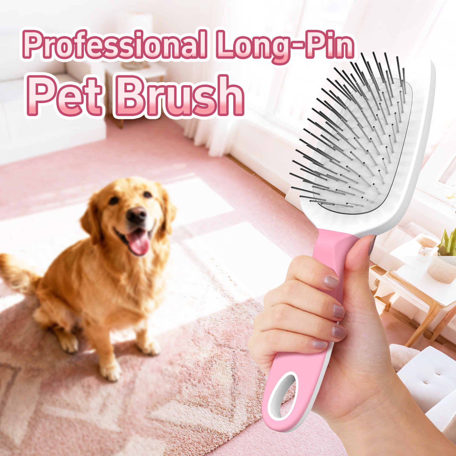 Professional Long Pin Pet Brush-01 Professional Long Pin Pet Brush-01