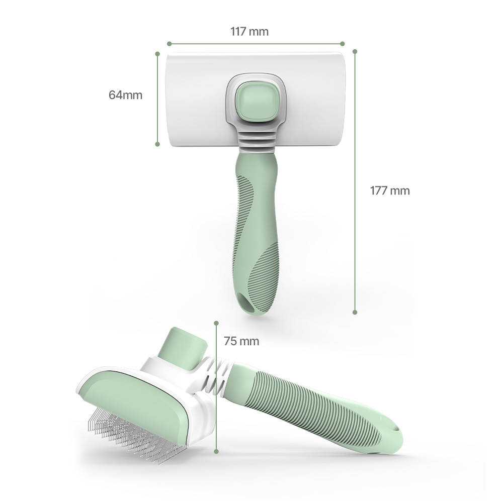 The size of self-cleaning slicker brush