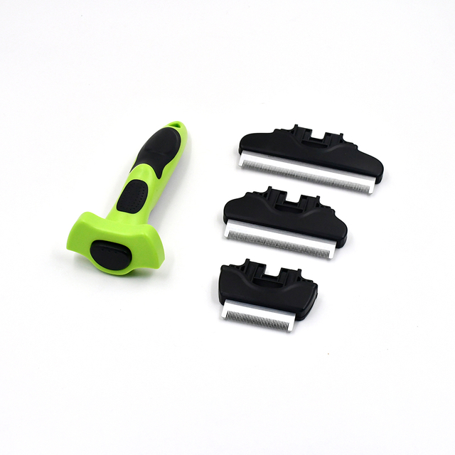 Straight Blade Deshedding Tool with Interchangeable Heads for Dogs & Cats 【0101-107/0101-108/0101-109】