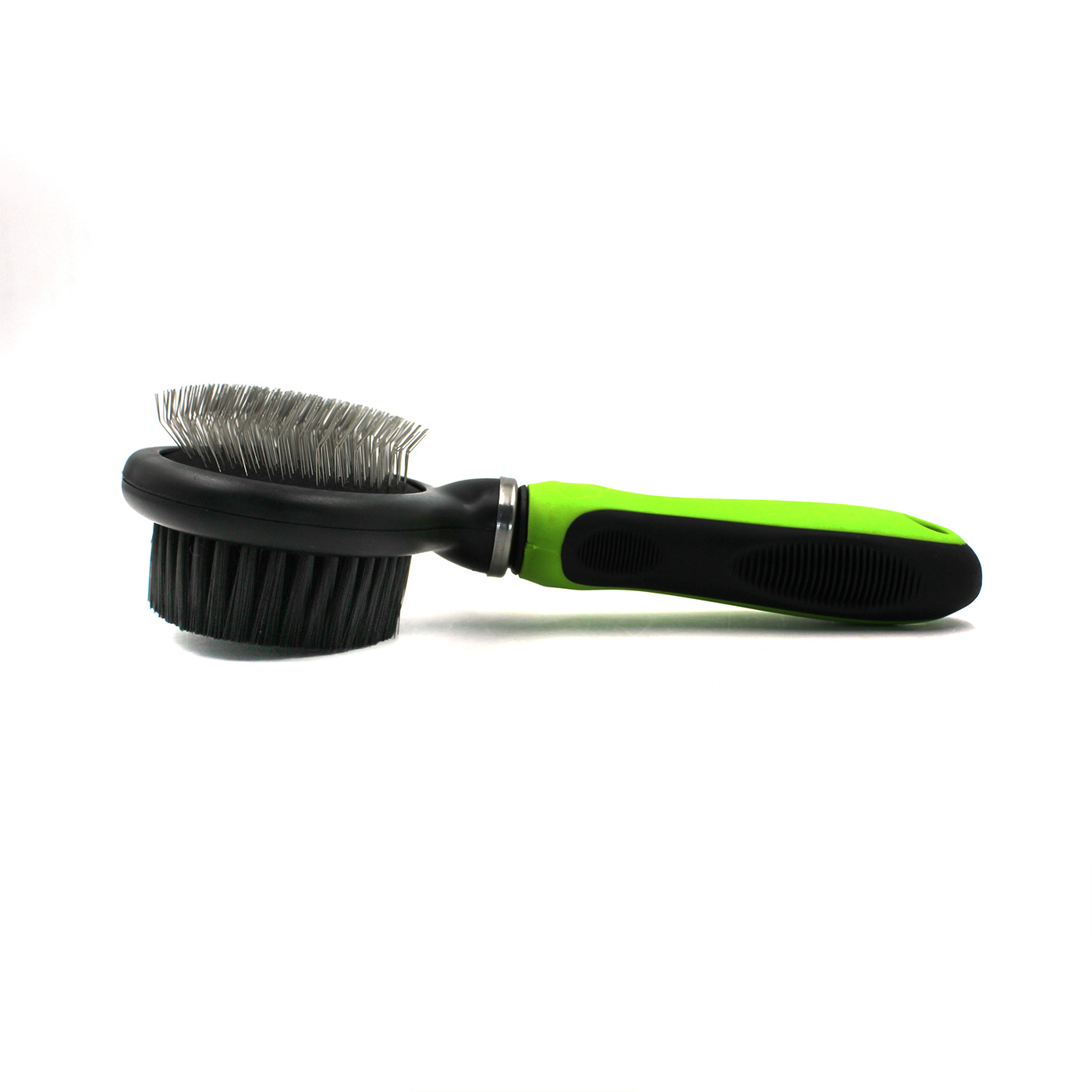 Double Sided Slicker & Bristle Brush For Dogs and Cats With Elastic Head【0101-038/0101-040】