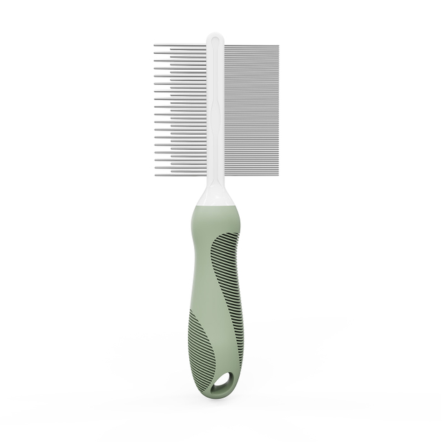 Dual-Sided Pet Comb for Dogs and Cats with Long and Short Teeth and Flea Comb 【0101-079X】