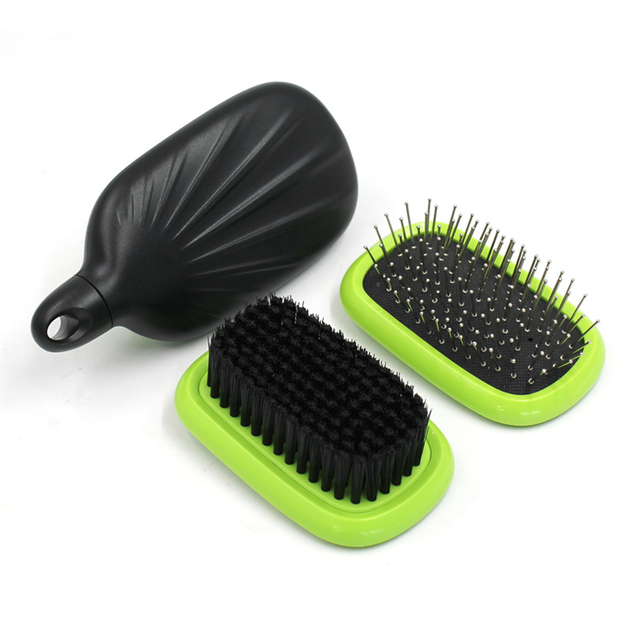3-in-1 Dog&Cat Grooming Set With Pin Brush, Bristle Brush and Massage Brush 【0107-001】