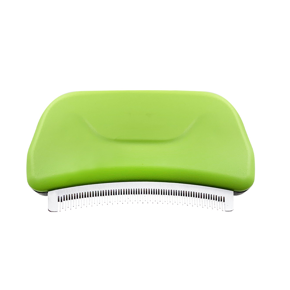 Curved Deshedding Tool with Self-Cleaning Function & Concealed Blade for Dogs & Cats  【0101-097/0101-098/0101-099】