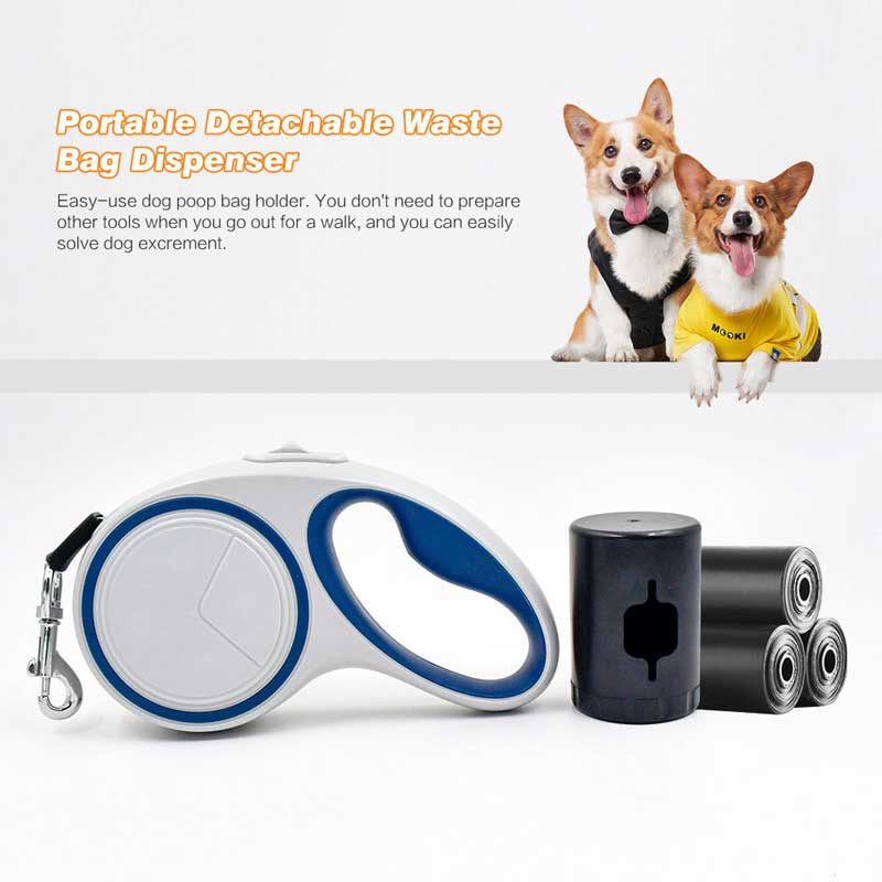Custom-Reflctive-Auto-Lead-Retractable-Dog-Leash-With-Poop-Bag-Dispenser
