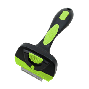 Self-Cleaning Straight Blade Deshedding Tool with Interchangeable Heads for Dogs & Cats 【0101-024】