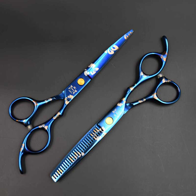 6-Inch-Professional-Stainless-Steel-Color-Coating-Laser-Hair-Cutting-Barber-Straight-Thinning-Scissor - 副本