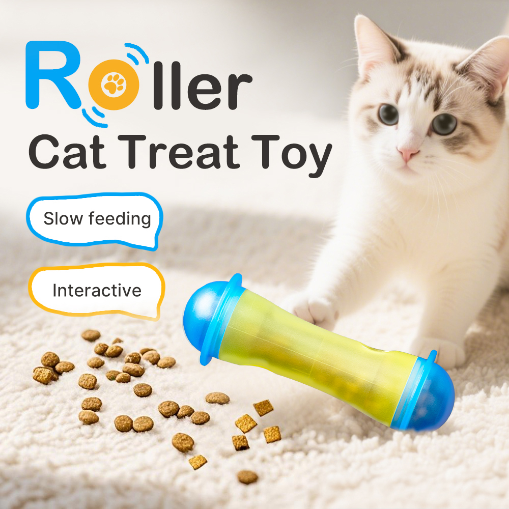 Rolling Cat Interactive Treat Dispenser Toy-01