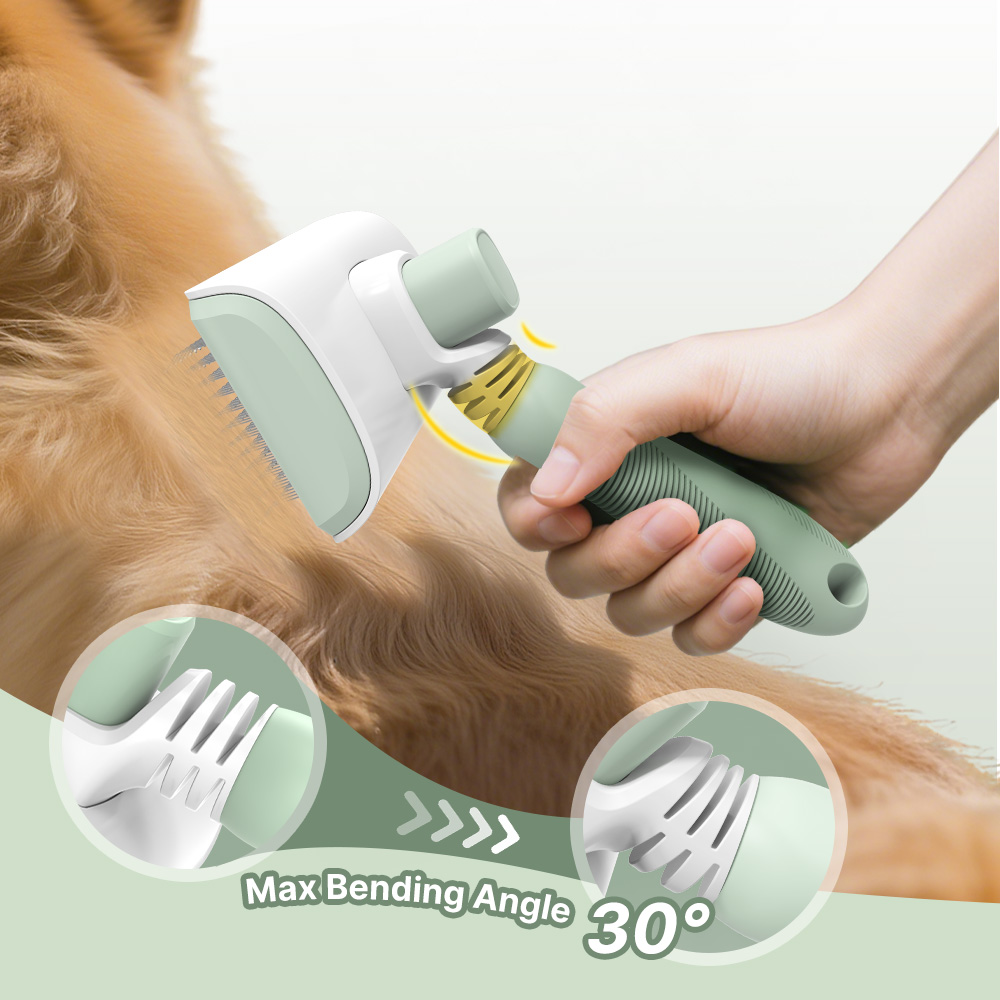Flexible Neck Design of Self Cleaning Slicker Brush for Dogs