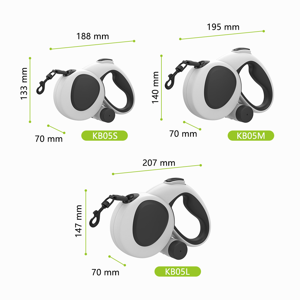 Retractable Leash with Poop Bag Dispenser-02