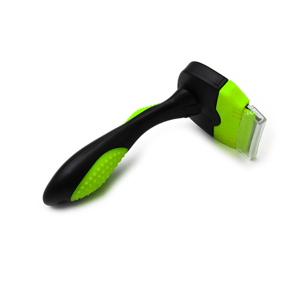 Self-Cleaning Straight Blade Deshedding Tool with Interchangeable Heads for Dogs & Cats 【0101-024】
