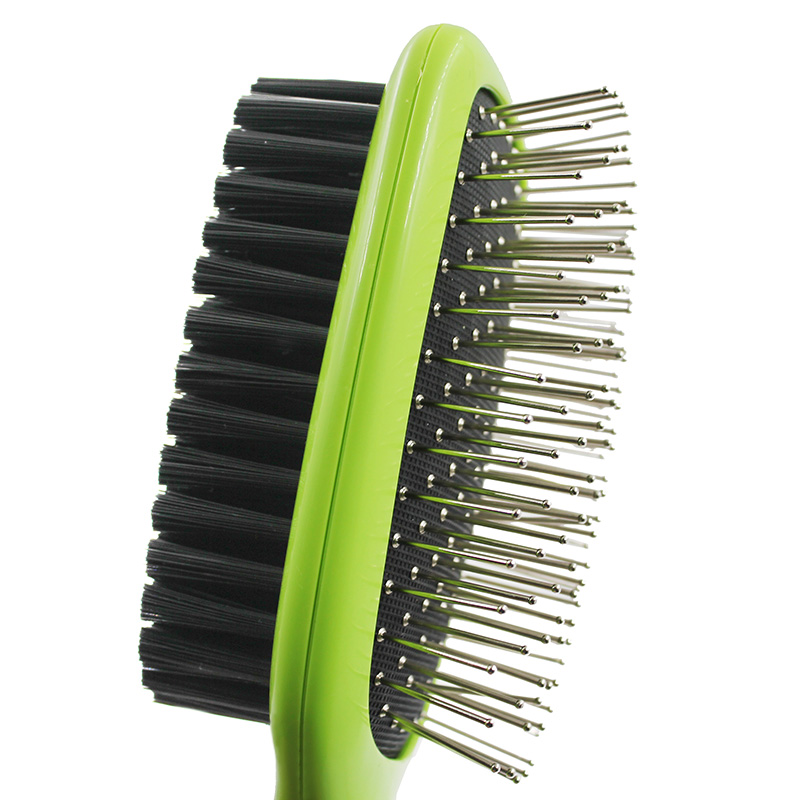 2-in-1 Double-Sided Pin and Bristle Brush for Dogs & Cats【0101-082/0101-083】