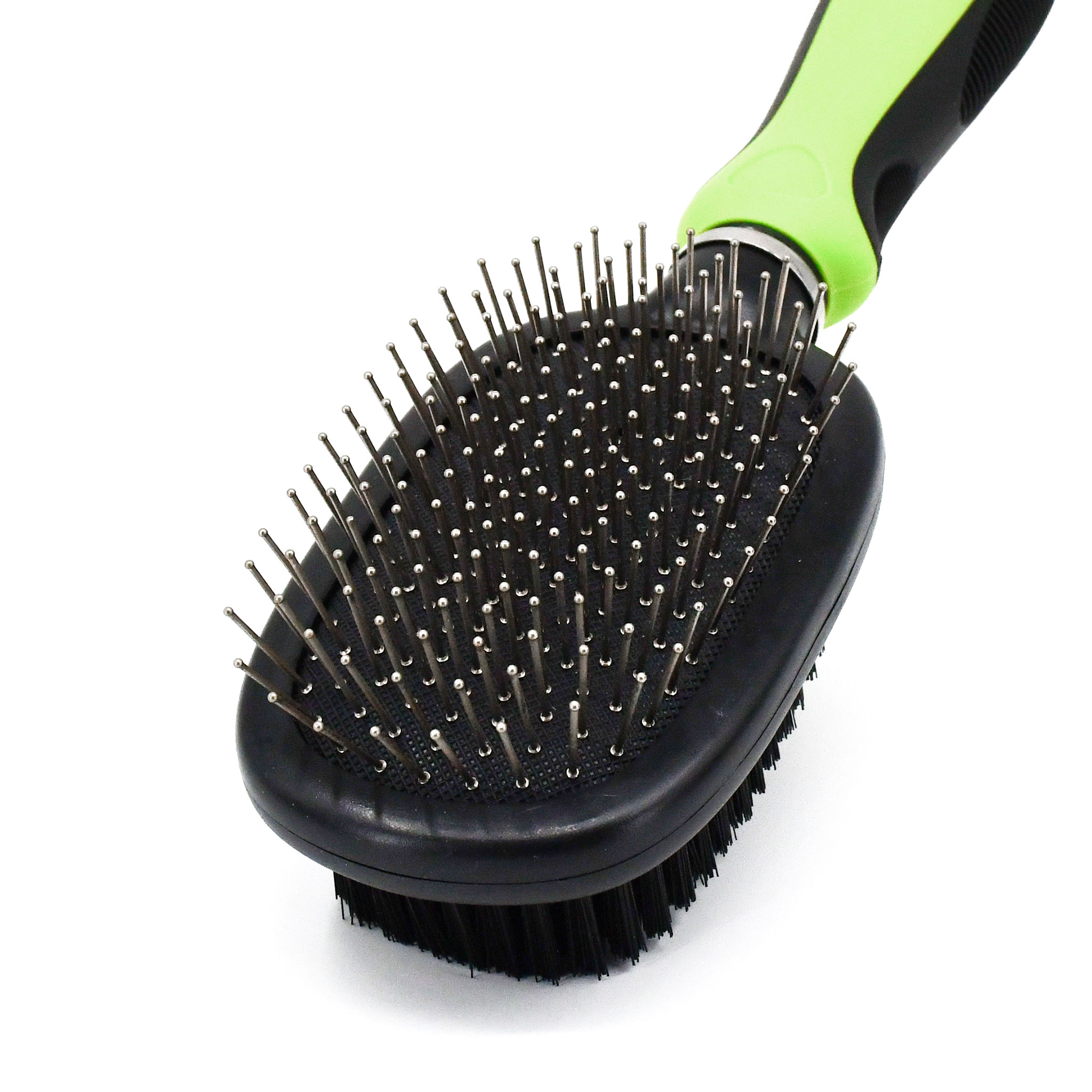 2-in-1 Dual-Sided Pin and Bristle Brush with Elastic Cushion Head for Dogs & Cats【0101-050/0101-051】