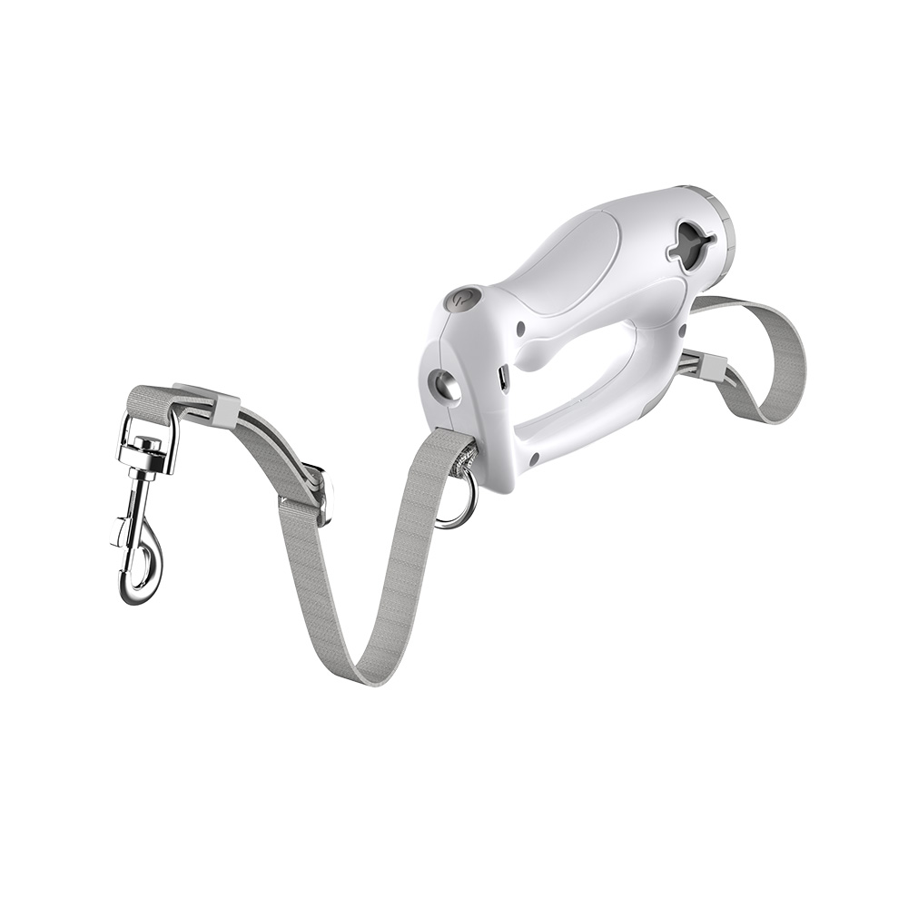 LED Elastic Dog Leash with Handle, Poop Bag Holder & Tie-Out Clip【HG0801-007】