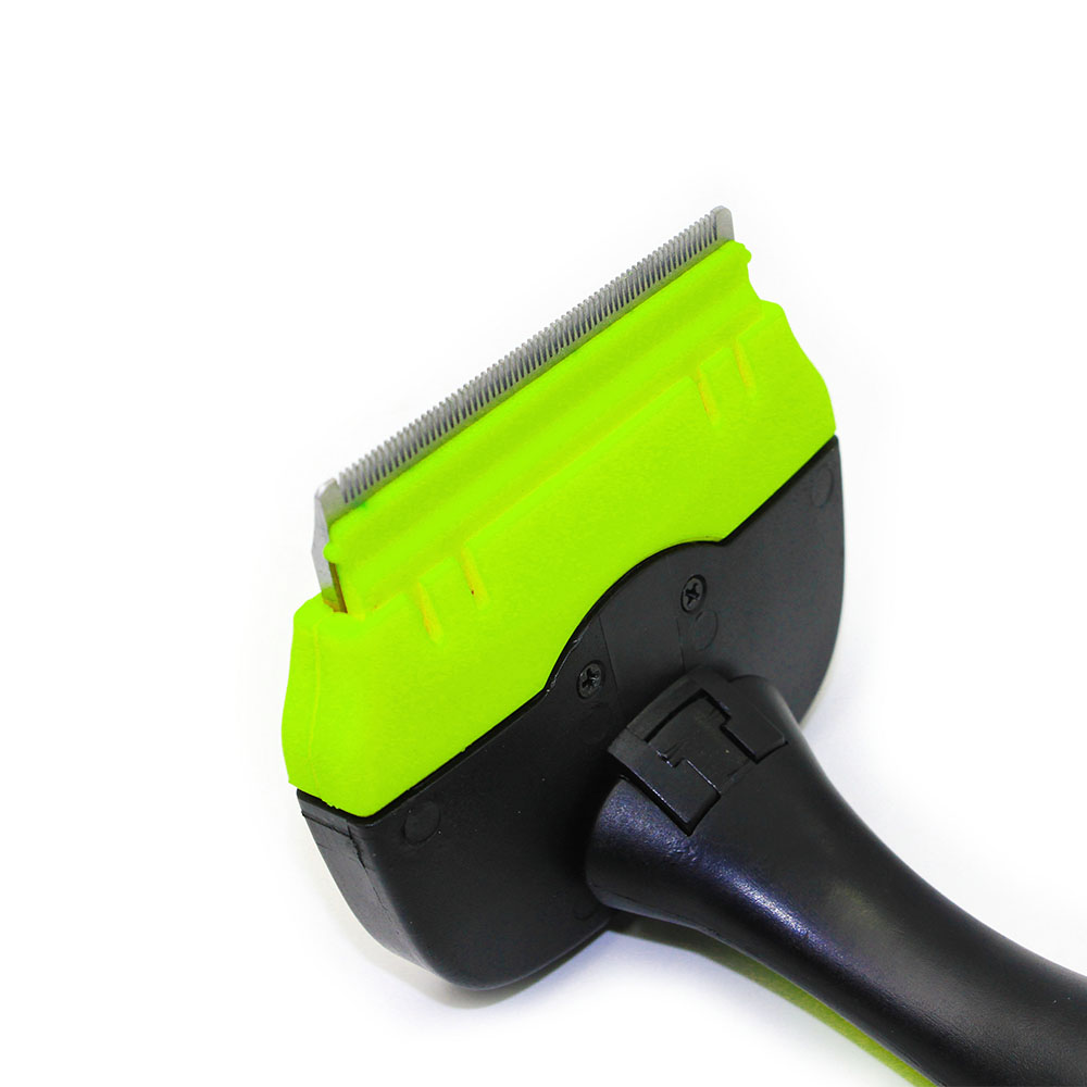 Self-Cleaning Straight Blade Deshedding Tool with Interchangeable Heads for Dogs & Cats 【0101-024】