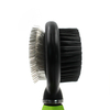Double Sided Slicker & Bristle Brush For Dogs and Cats With Elastic Head【0101-038/0101-040】