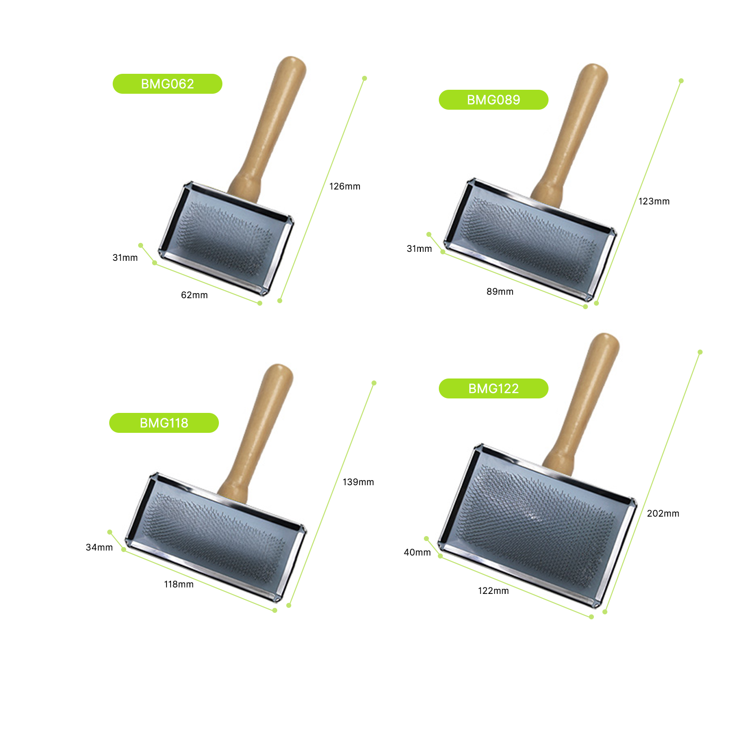 Wooden Handle Slicker Brush-02