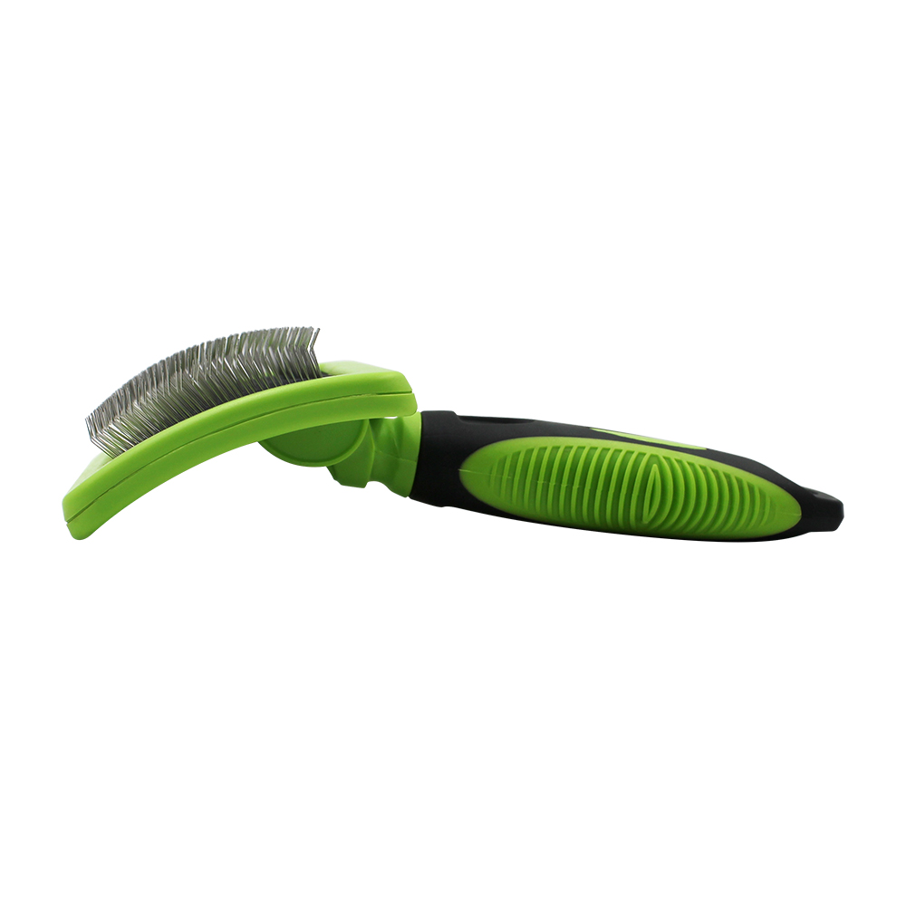 Curved Square Pet Slicker Brush – Custom Long Pins Available for Dogs and Cats【BSAK069/ BSAK094/ BSAK121/ BSAK125】
