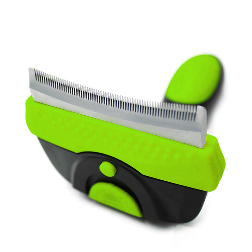 Self-Cleaning Curved Deshedding Tool with Interchangeable Blade Heads for Dogs & Cats 【0101-023】