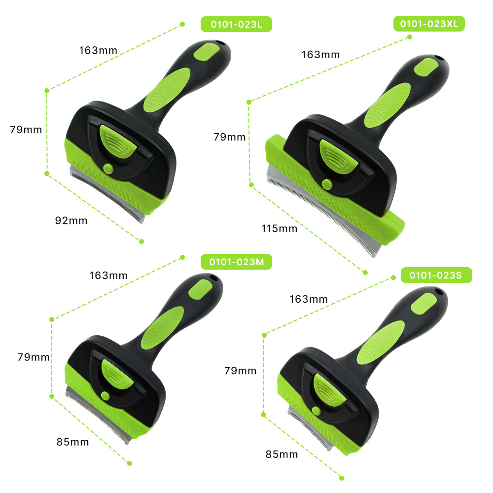 Self-Cleaning Curved Deshedding Tool with Interchangeable Blade Heads-02