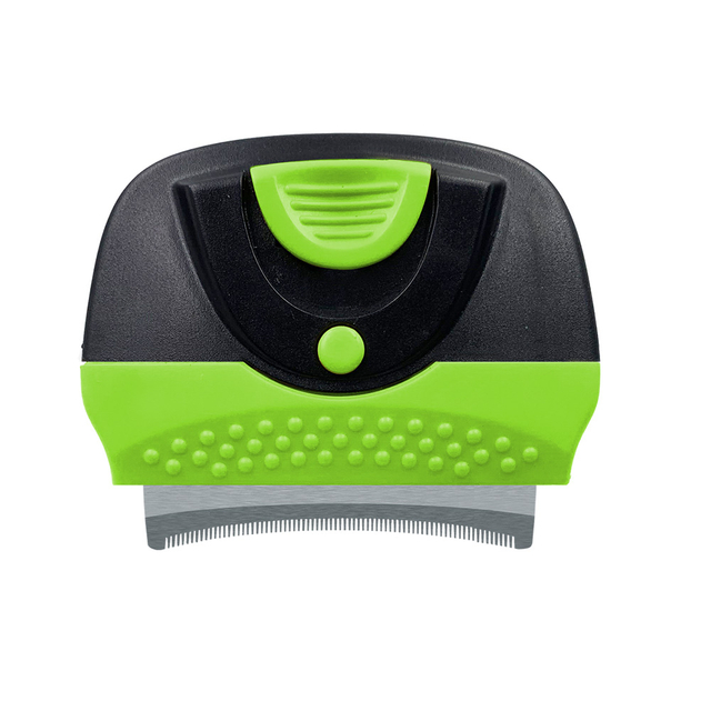 Self-Cleaning Curved Deshedding Tool with Interchangeable Blade Heads for Dogs & Cats 【0101-023】