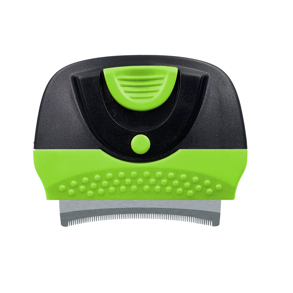 Self-Cleaning Curved Deshedding Tool with Interchangeable Blade Heads for Dogs & Cats 【0101-023】