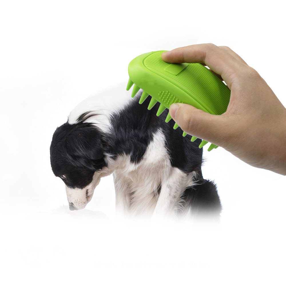 Pet Massage Shampoo Brush with Long Conical Teeth-01