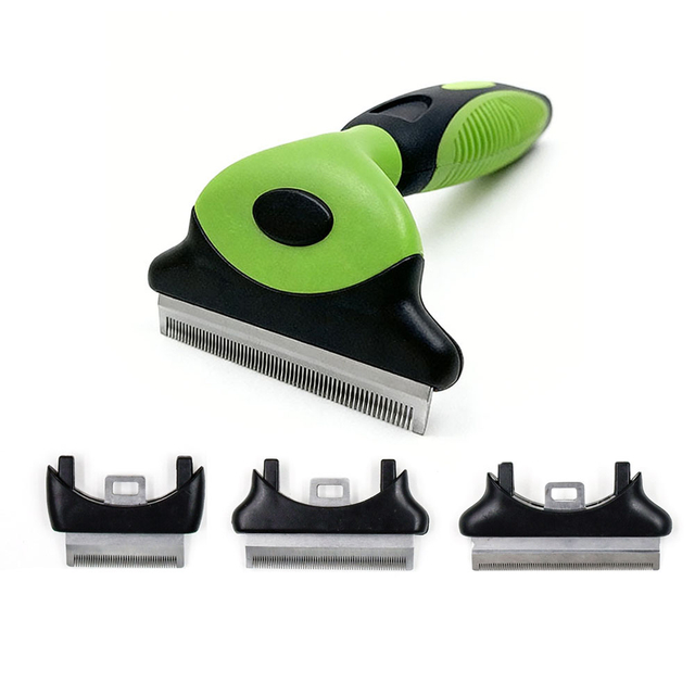 Deshedding Kit with Interchangeable Heads for Dogs & Cats– Straight Blades for Small to Large Breeds【0101-031S/0101-031M/0101-031L/0101-031XL】