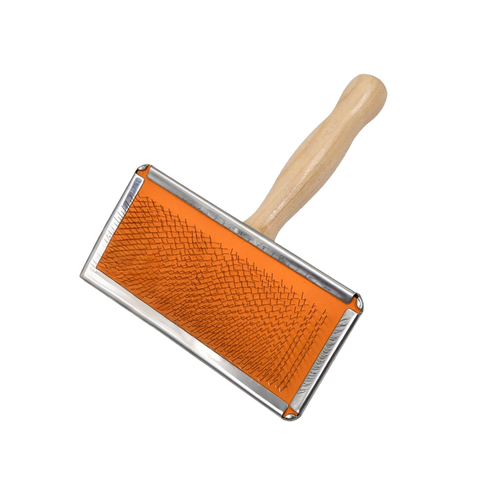 Pet Slicker Brush with Wooden Handle for Dogs and Cats【BAAG062/ BAAG089/ BAAG118/ BAAG122】