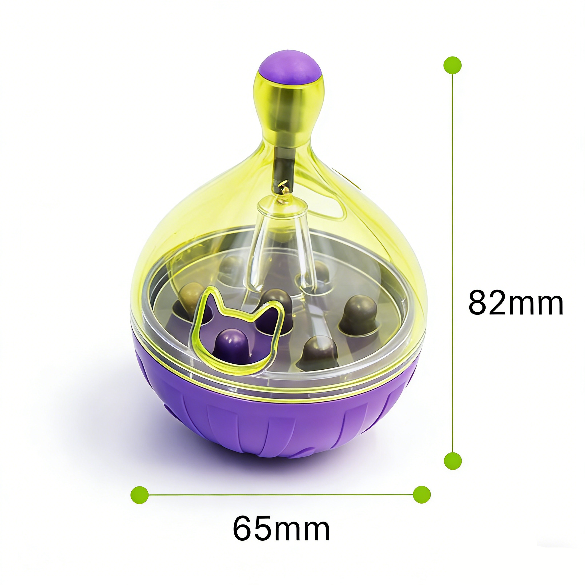 Interactive Treat Dispenser Wobbler Toy for Cats-02