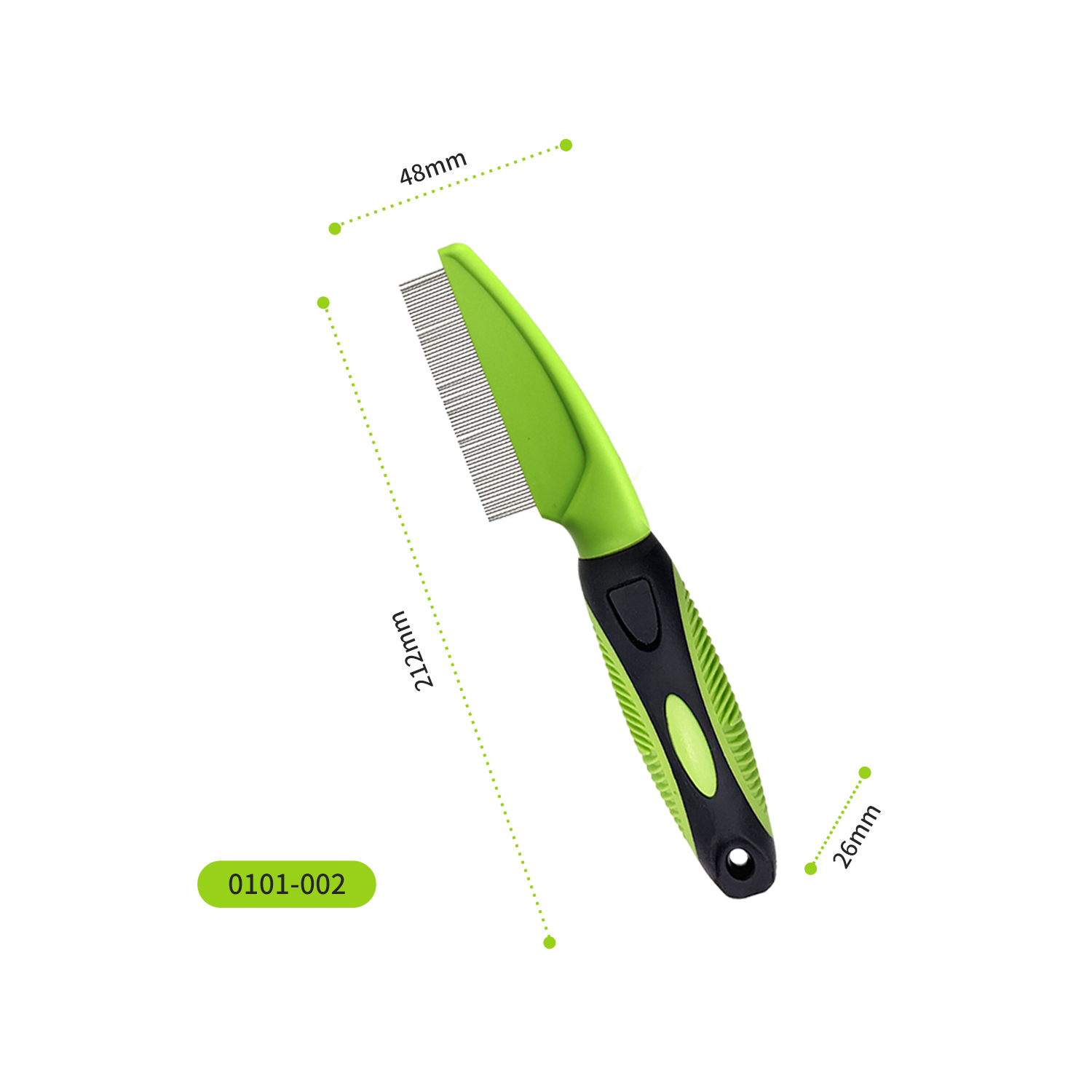 Rotating Pin Pet Comb with 68 Fine Pins-02