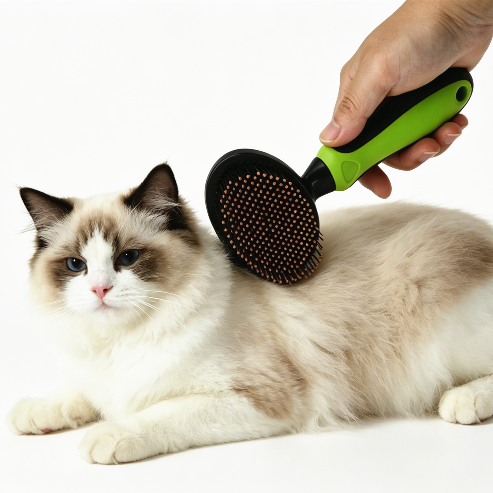 Nylon Pin Pet Brush with Rounded Tips-01