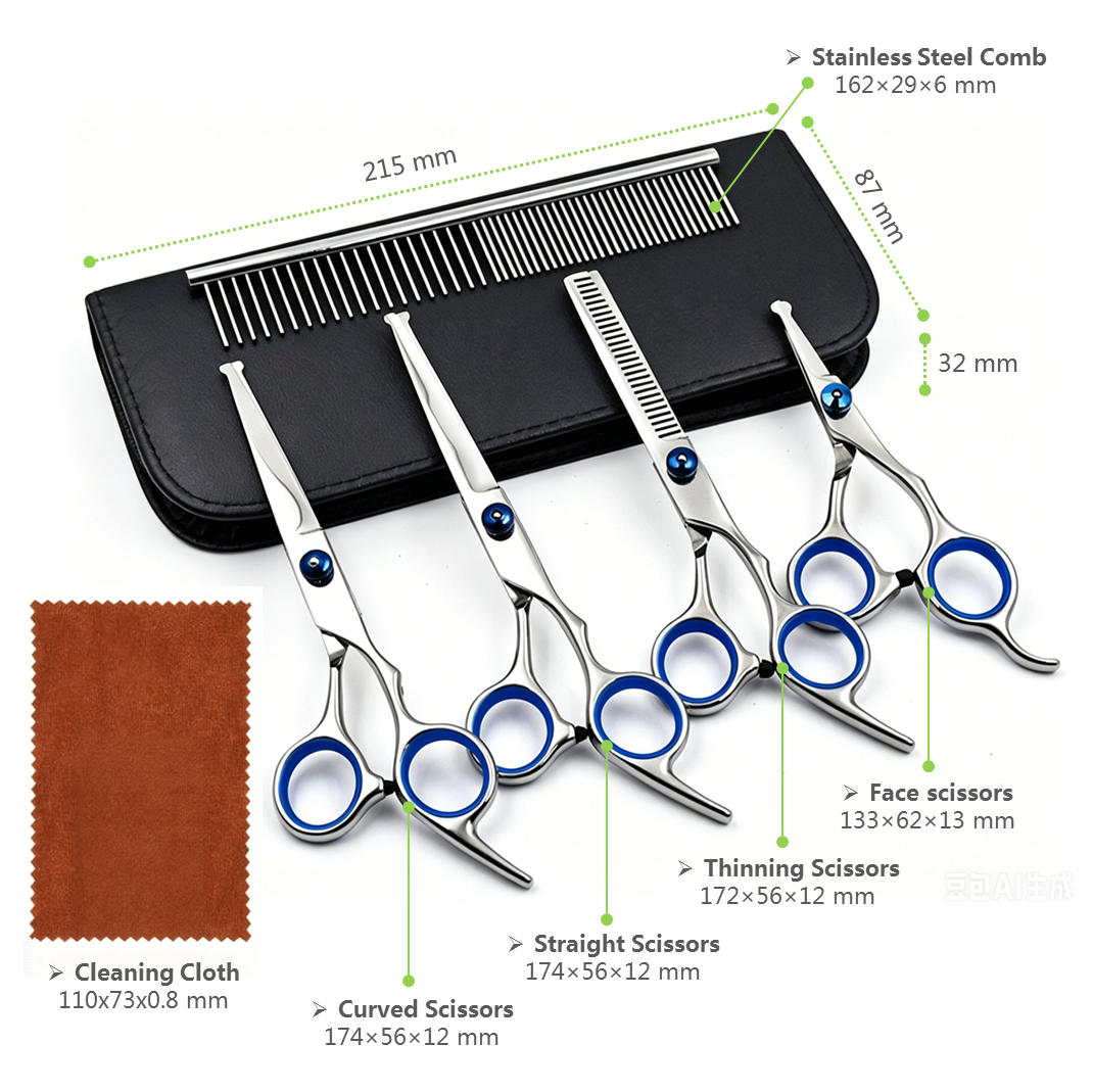 5 in 1 Dog Grooming Scissors Kit-02
