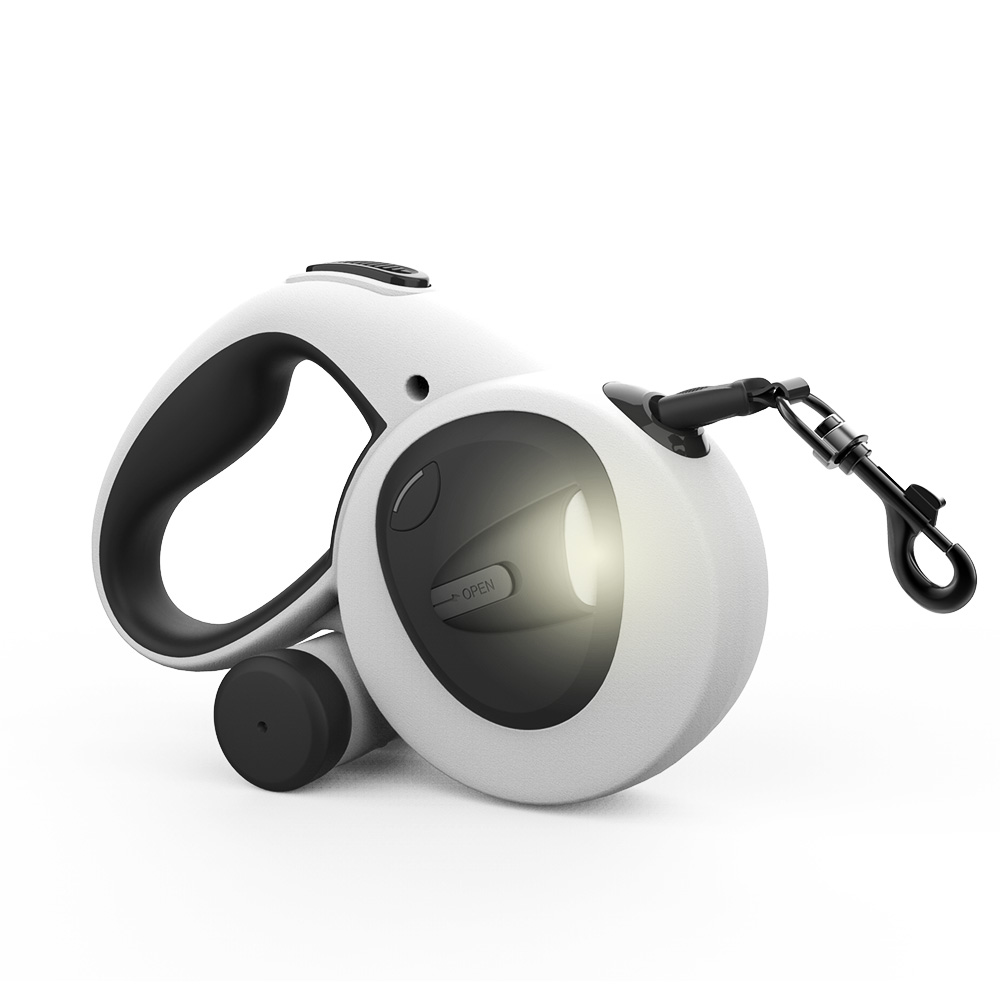 USB-C Rechargeable LED Retractable Dog Leash-01