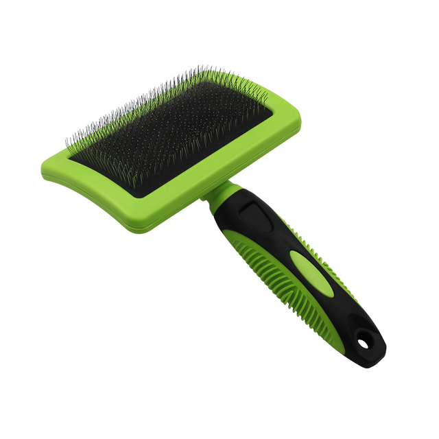 Curved Square Pet Slicker Brush – Custom Long Pins Available for Dogs and Cats【BSAK069/ BSAK094/ BSAK121/ BSAK125】