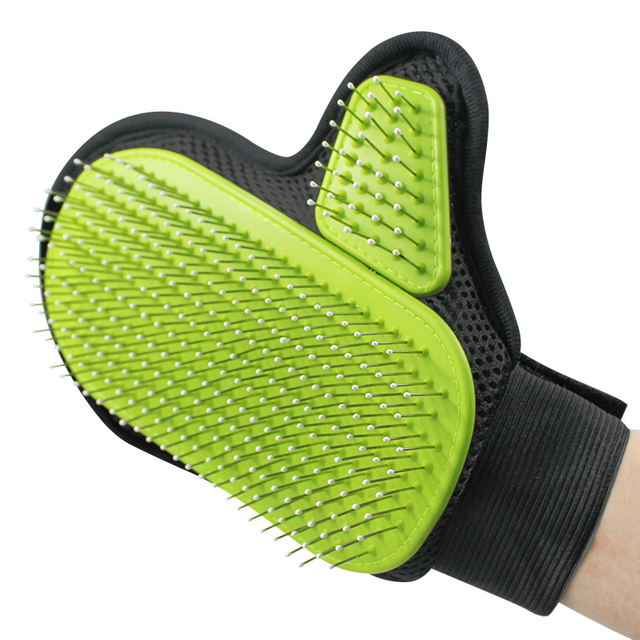 Pet Grooming Glove with Tipped Pin Brush for Long & Medium Fur Dogs and Cats 【RB018】