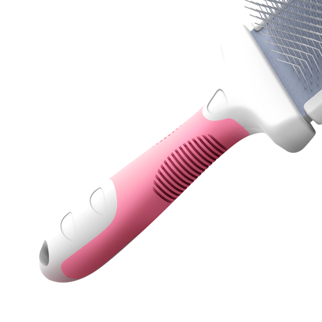 Flexible Head Dual-Sided Pet Slicker Brush with Soft & Hard Extra Long Bristles for Dogs and Cats【0101-146】